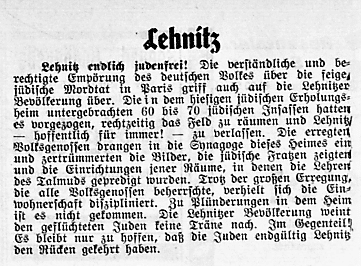 Abb. 3. Briesetal-Bote vom 11. November 1938