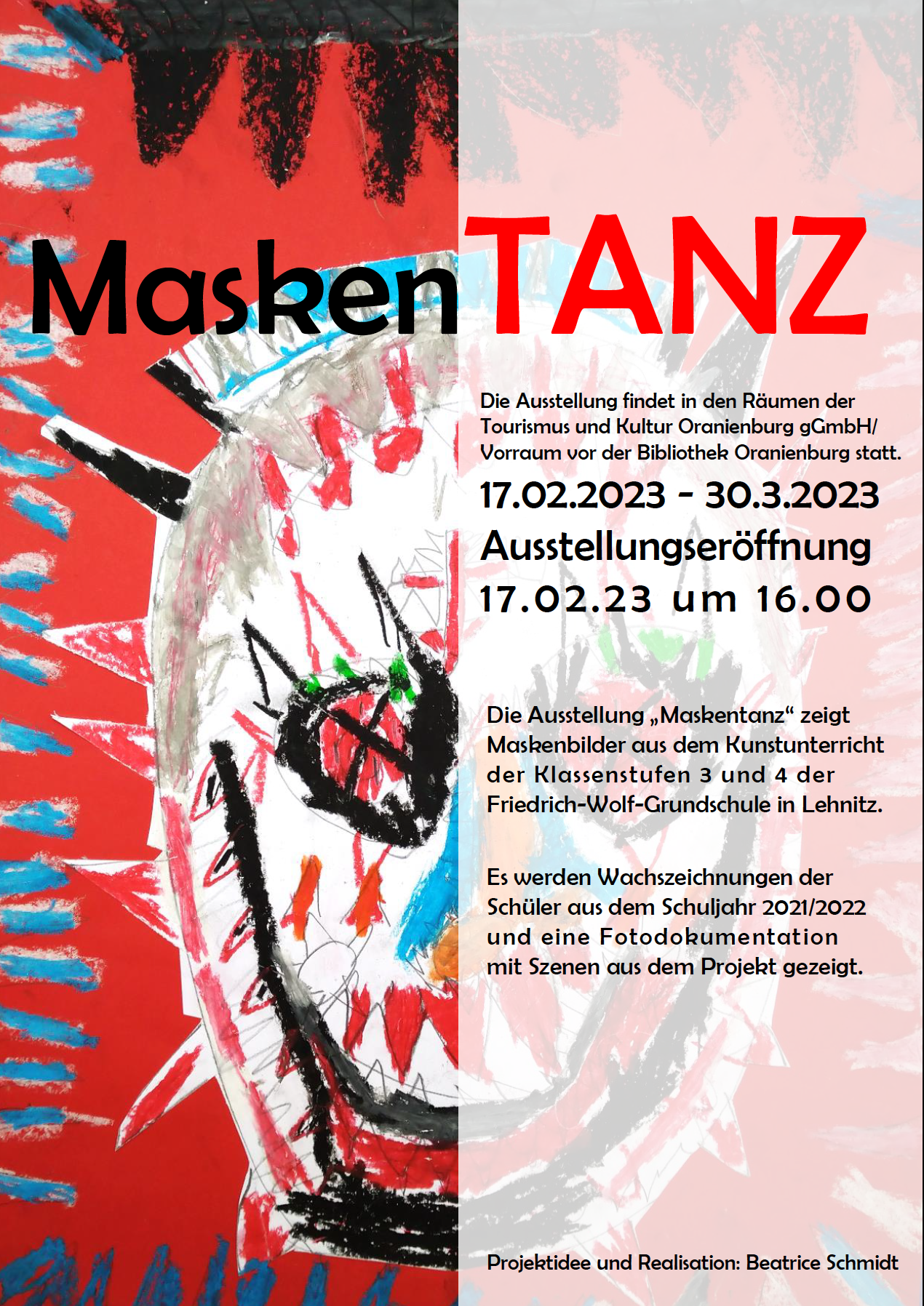 Maskentanz Projekt der Grundschule Lehnitz @ Stadtbibliothek Oranienburg