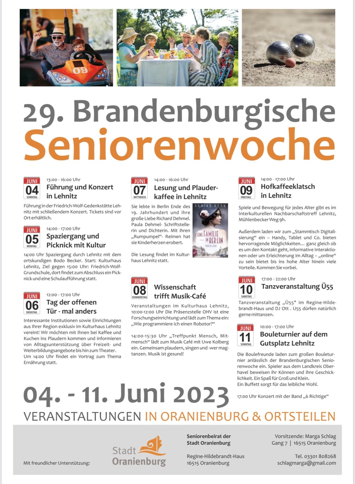 Brandenburgische Seniorenwoche: Führung und Konzert @ Gedenkstätte Friedrich Wolf