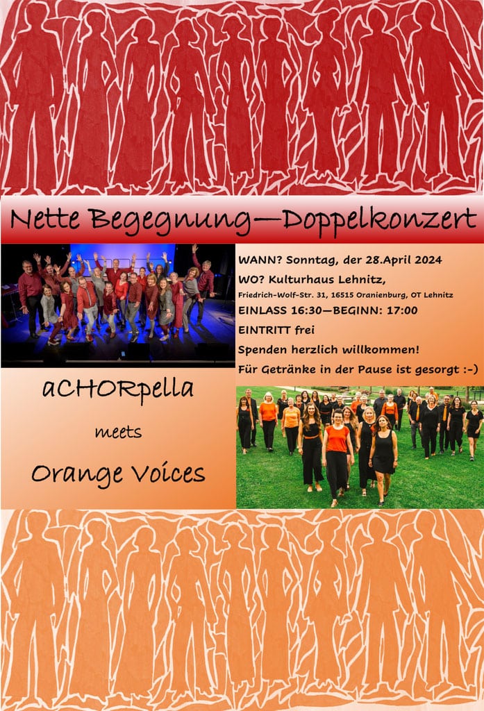 Popchor Orange Voices / Berliner Chor aCHORpella @ Kulturhaus-Friedrich-Wolf