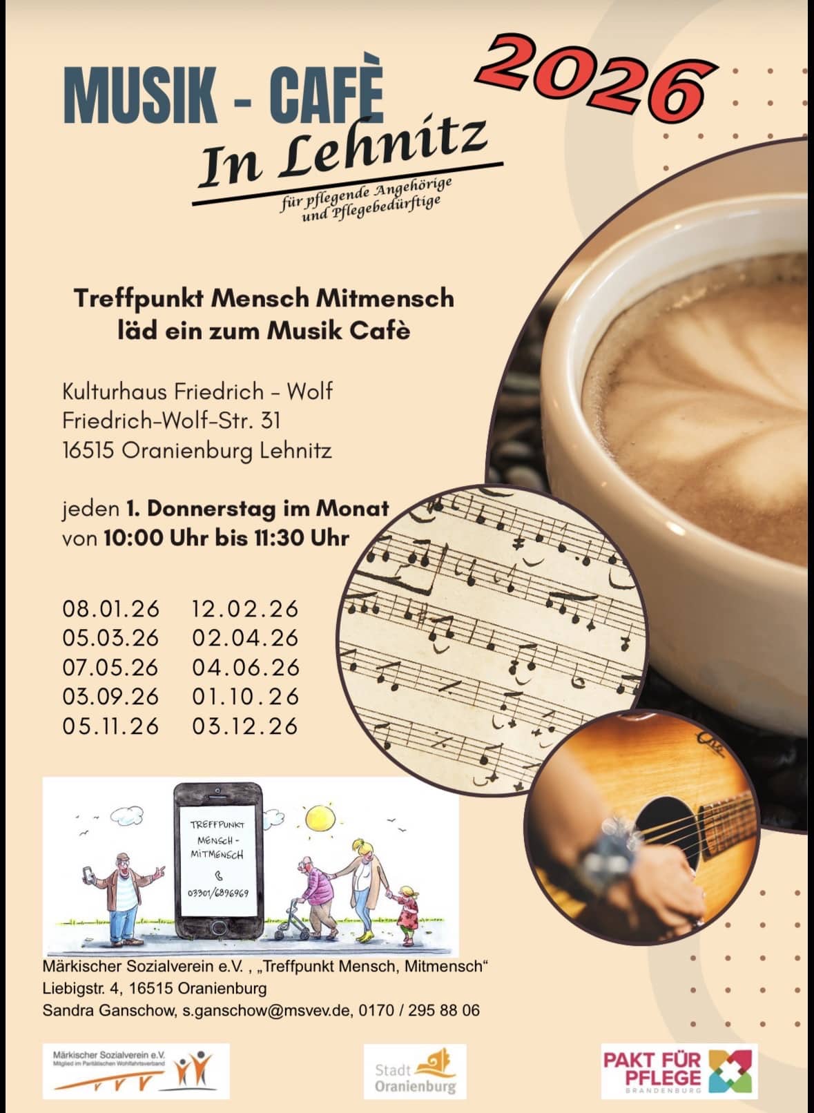 Musik Café in Lehnitz @ Kulturhaus Friedrich Wolf